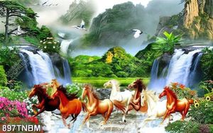 Tranh tranh bát mã và núi rừng đẹp nhất