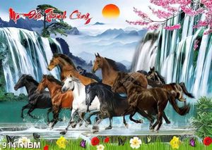 Tranh mã đáo thành công file gốc in kính