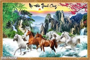Tranh mã đáo thành công file gốc chất lượng cao