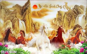 Tranh kim tiền mã đáo thành công file gốc