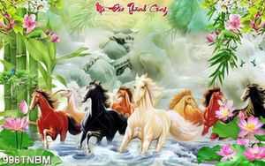 Tranh bát mã giả ngọc file gốc