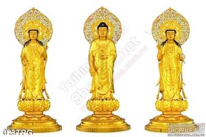 Tranh tượng phật bằng vàng
