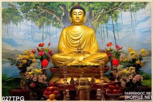 Tranh Tượng Phật bằng vàng