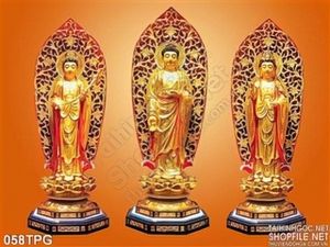 Tranh phật giáo tượng Phật bằng đồng