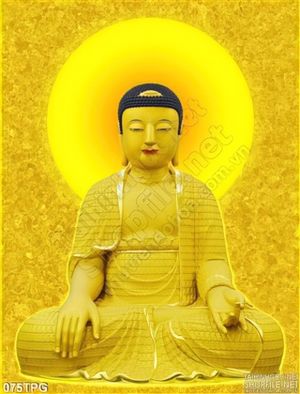 Tranh tượng Phật bằng vàng