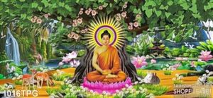 Tranh Phật dưới cây Bồ Đề