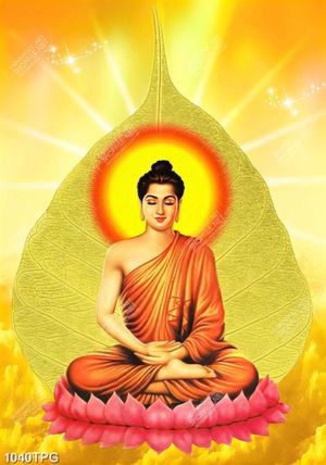 Tranh Phật trên đài Sen chất lượng cao