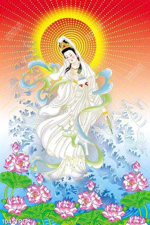 Tranh Phật Quân Âm hiển linh