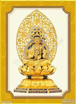 Tranh phật giáo bằng vàng treo tường