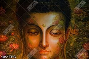Tranh sơn dầu Phật Tổ trang trí đẹp