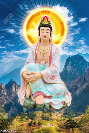 Tranh Tượng Quan Âm Bồ Tát trên núi