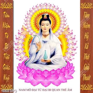 Tranh thờ Phật Quân Âm Bồ Tát