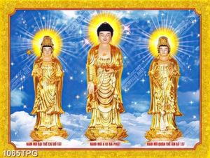 Tranh 3 Tượng Phật bằng vàng
