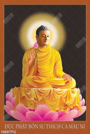Tranh tượng Phật Bổn Sư Thích Ca chất lượng cao