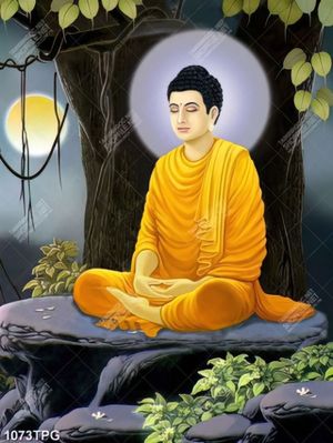 Tranh Phật dưới gốc bồ đề