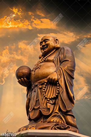Tranh Tượng Phật Di Lặc bằng đồng