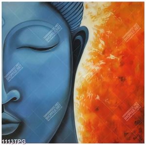Tranh mặt tượng Phật điêu khắc