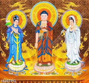 Tranh 3 Phật Quan Âm chất lượng cao