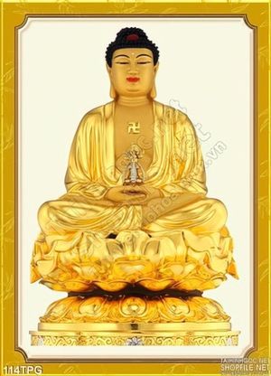 Tranh phật Tổ bằng vàng