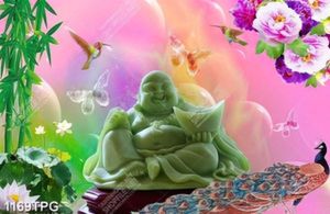 Tranh Phật Di Lặc giả ngọc chất lượng cao