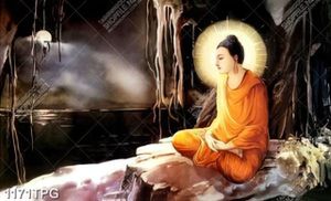 Tranh Phật Thích Ca dưới cây bồ đề