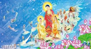 Tranh Tây phương cực lạc in kính chất lượng cao