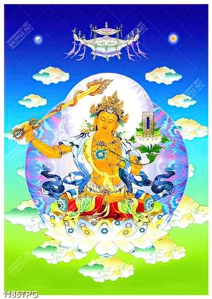 Tranh Phật trên trời chất lượng cao