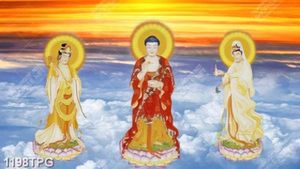 Tranh Tây Phương Tam Thánh chất lượng cao