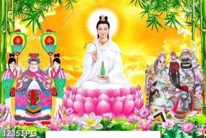 Tranh Phật Quan Âm từ bi