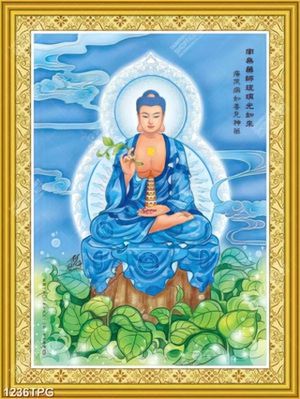 Tranh Phật Dược Sư Lưu Ly chất lượng cao
