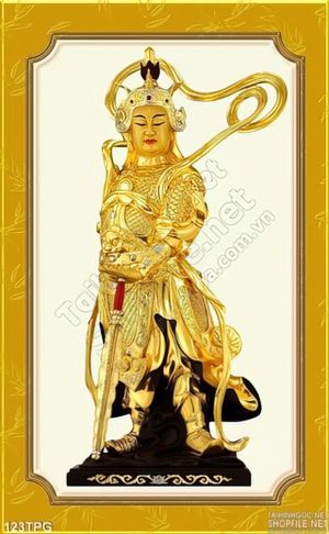 Tranh phật giáo tượng Phật bằng vàng