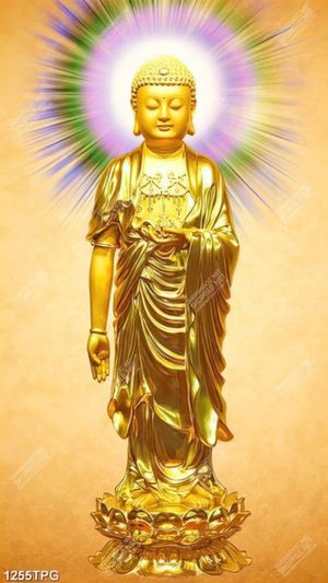 Tranh Tượng Phật A Di Đà mạ vàng