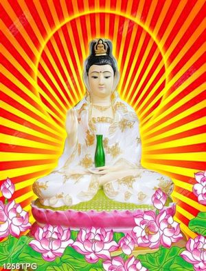 Tranh Phật Quan Âm từ bi
