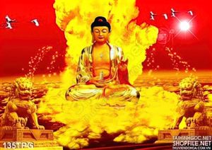 Tranh tượng Phật bằng vàng
