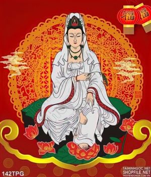 Tranh Phật Quan Âm in lịch đẹp