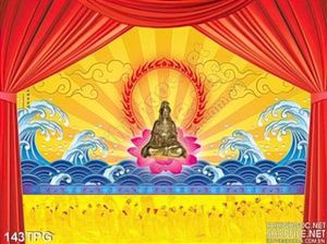 Tranh Phật Quan Âm bằng vàng