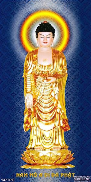 Tranh tượng Phật bằng vàng