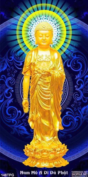 Tranh Tượng Phật bằng vàng