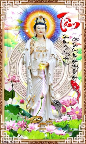 Tranh tượng Phật Bà Quan Âm đẹp