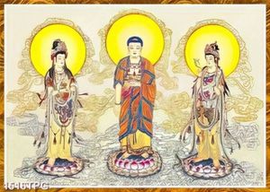 Tranh Phật Tây Phương Tam Thánh kích thước để in lớn