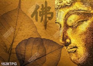 Tranh trúc chỉ tượng Đức Phật đẹp