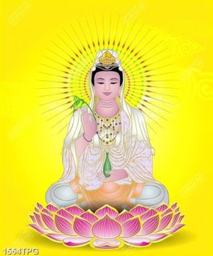 Tranh Phật Bà Quan Âm file vector đẹp
