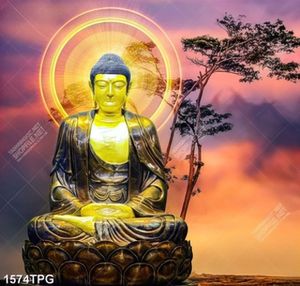 Tranh Phật A Di Đà trên núi