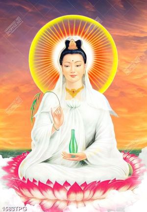 Tranh Quan Âm Bồ Tát in uv đẹp