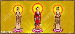 Tranh Phật Tam Thánh chất lượng cao