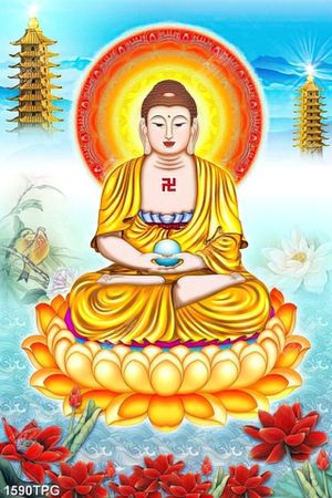 Tranh Phật Như Lai kích thước lớn đẹp