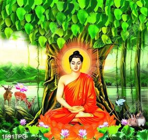 Tranh Phật Thích Ca đẹp in kính chất lượng