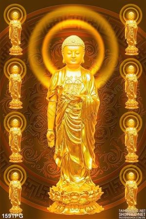 Tranh Tượng Phật bằng vàng