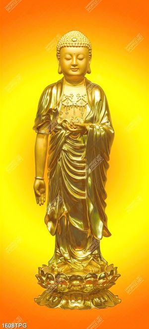 Tranh Tượng Phật A Di Đà mạ vàng
