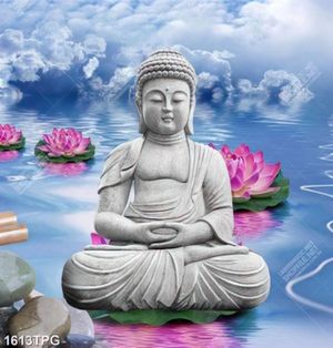 Tranh tượng Quan Âm và Sen